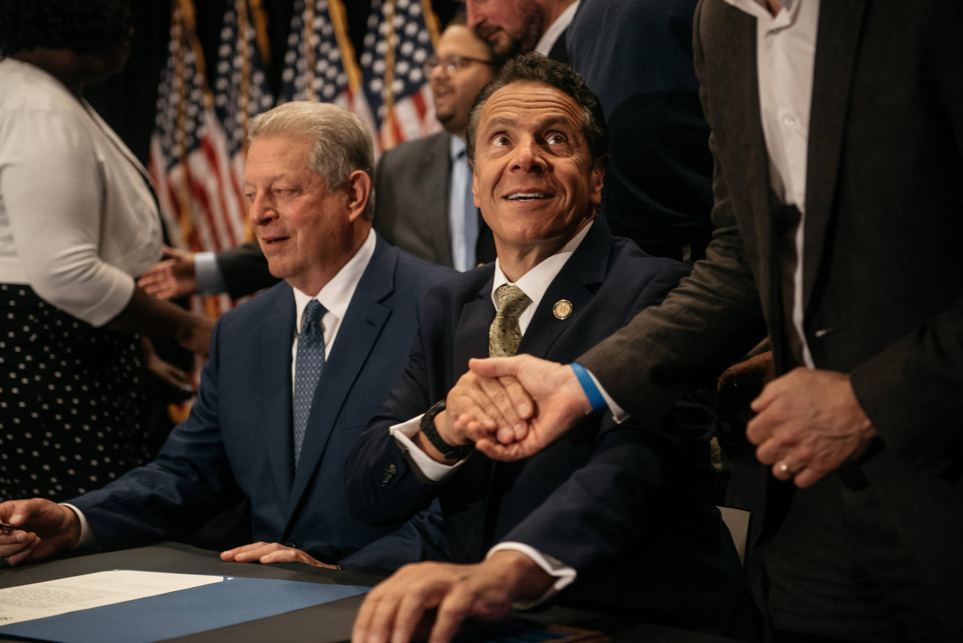 Andrew Cuomo And Al Gore Background