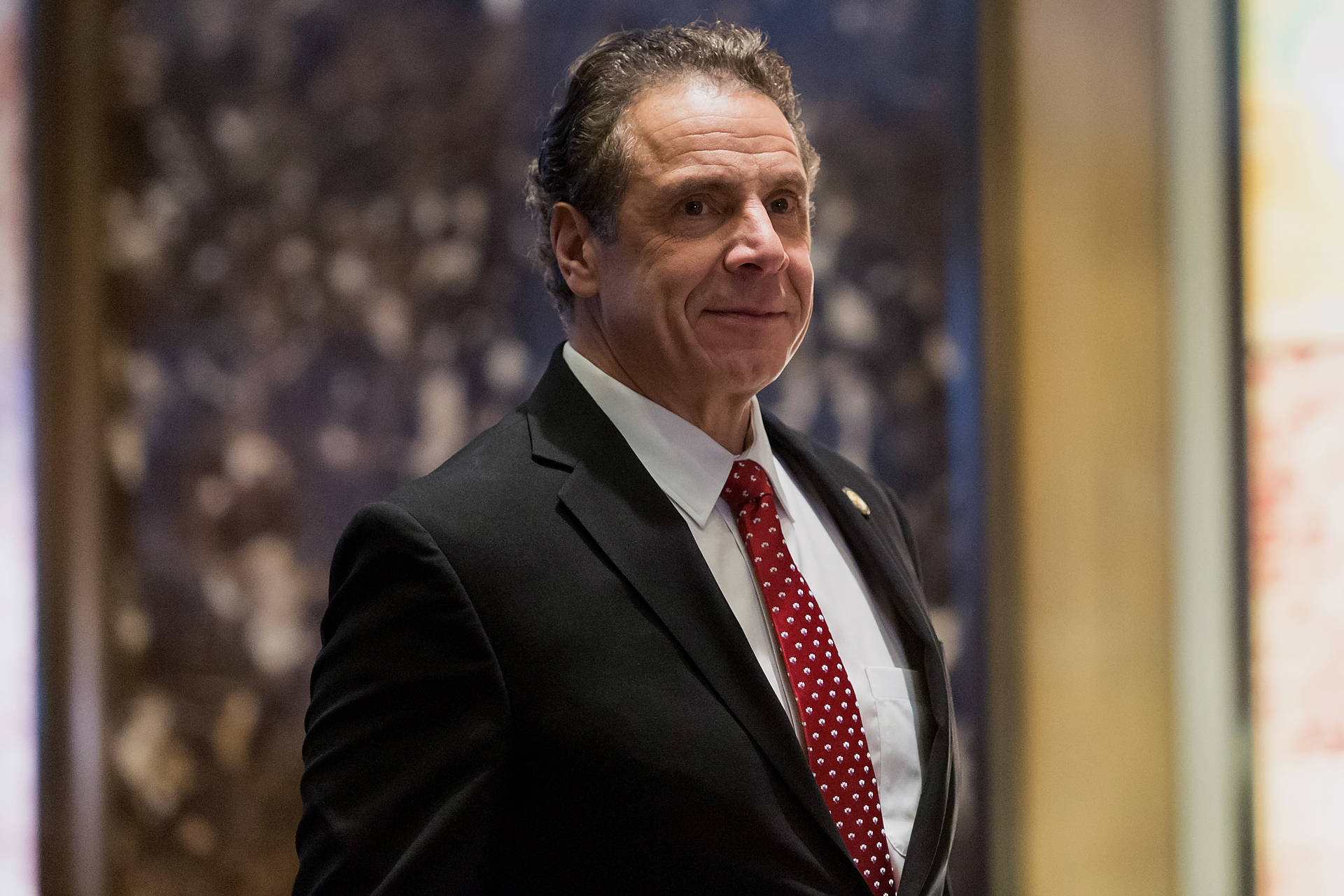 Andrew Cuomo's Happy Look Background