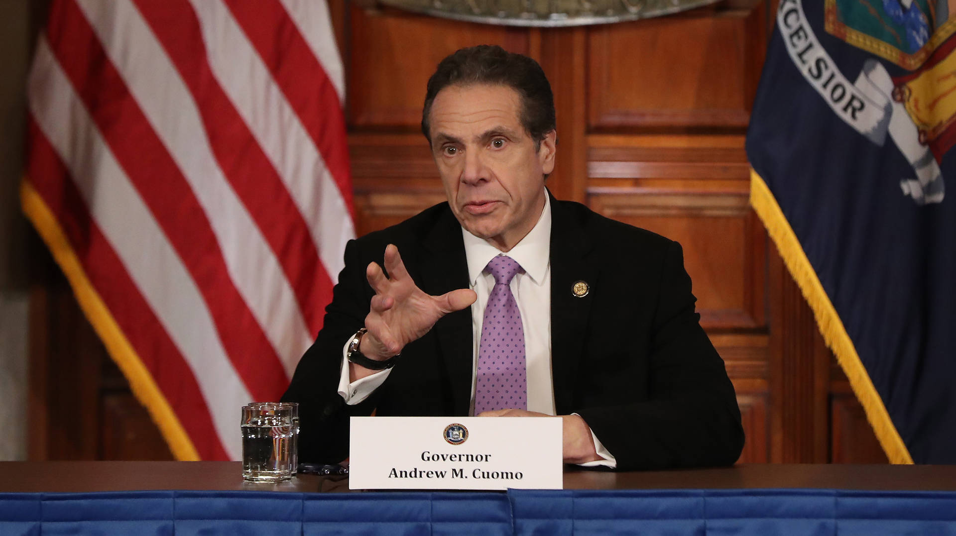 Andrew Cuomo Talking While Sitting