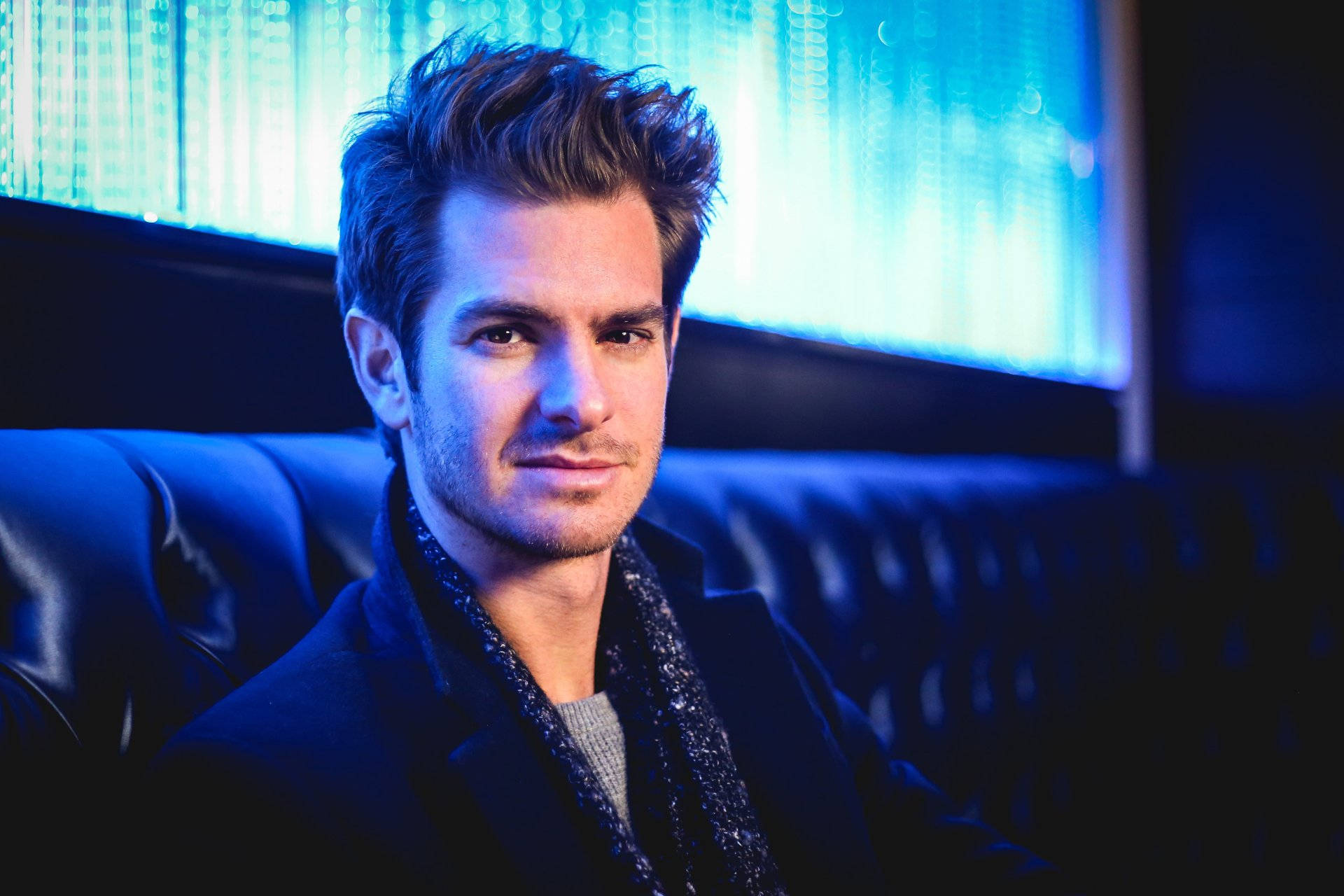 Andrew Garfield Couch Photoshoot Background