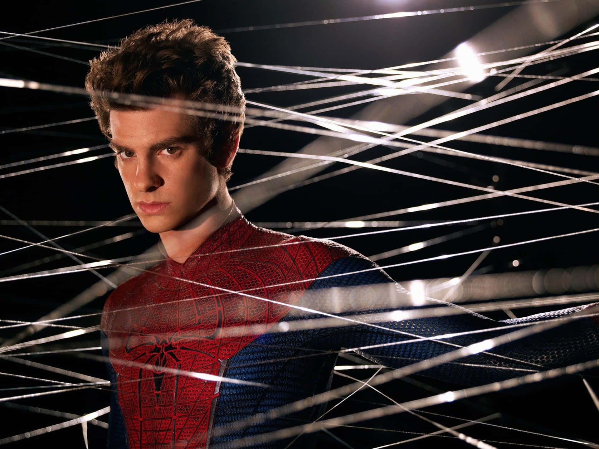 Andrew Garfield Suited Up As Spider Man Background