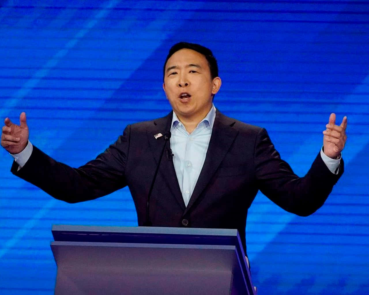 Andrew Yang Campaigning Background
