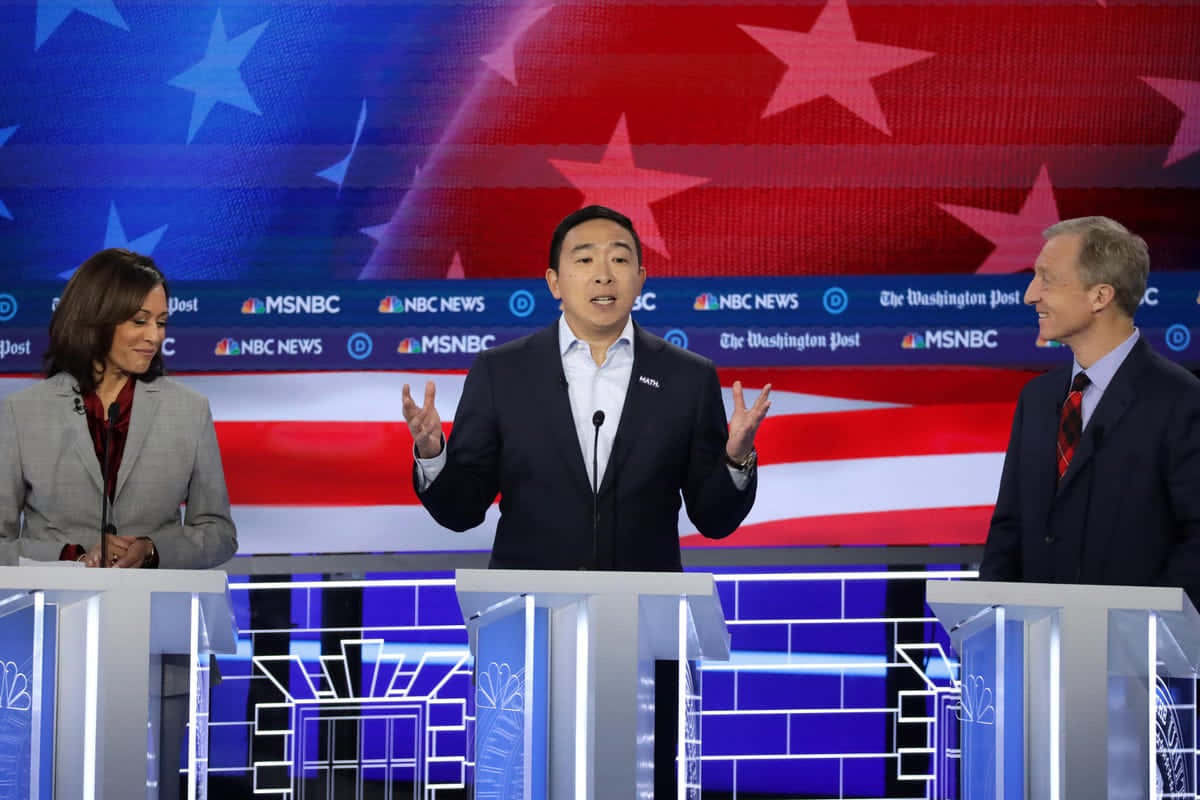 Andrew Yang Debate Background