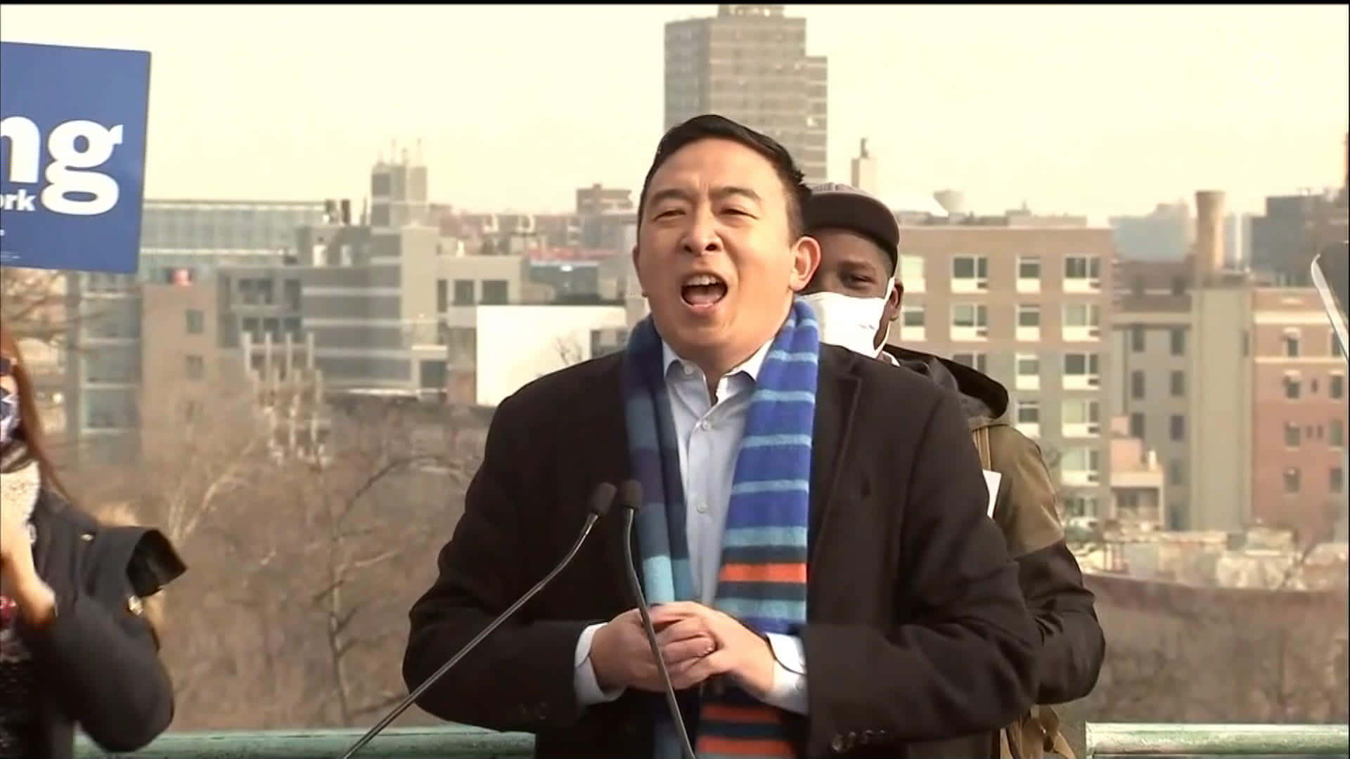 Andrew Yang Wearing Scarf