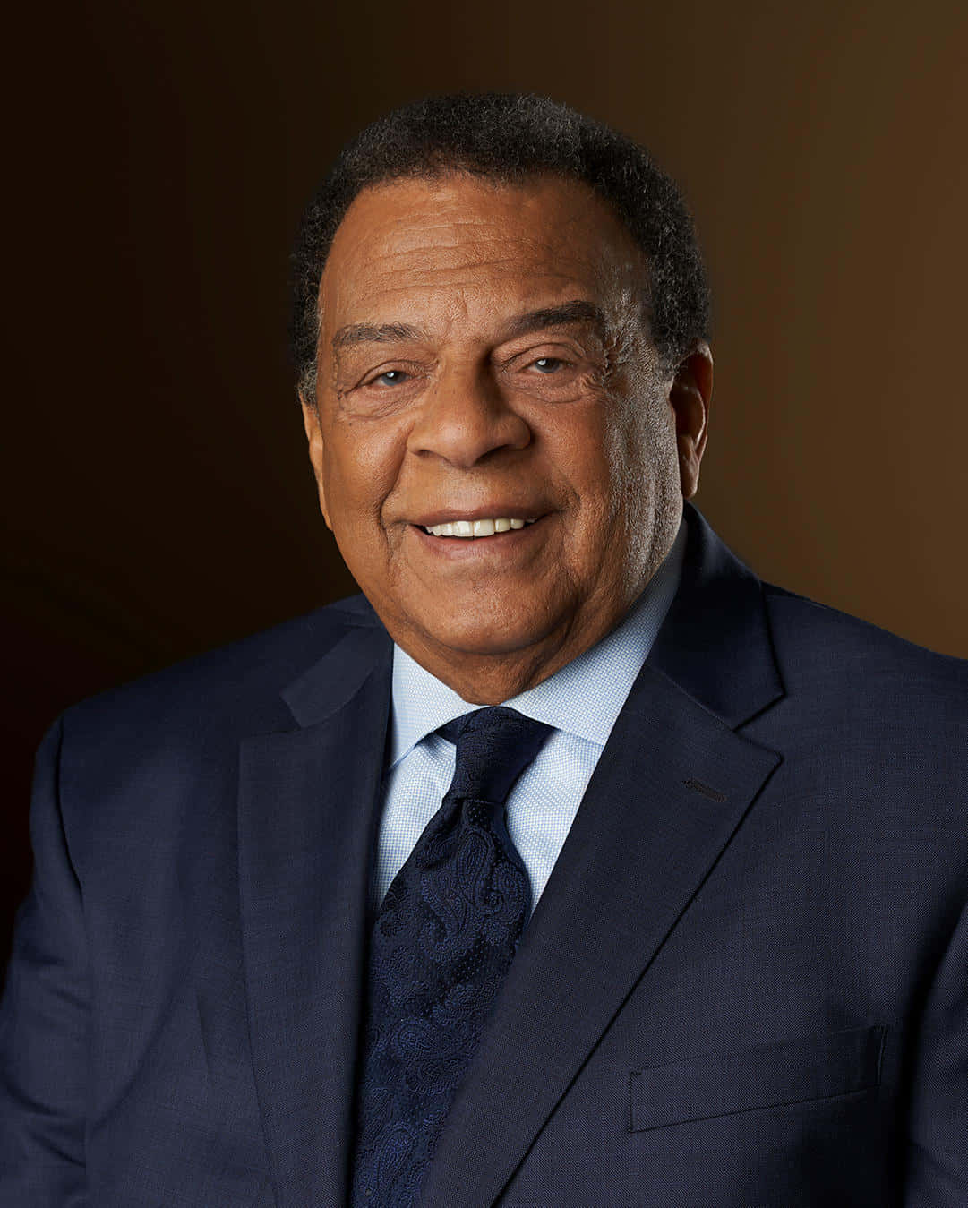 Andrew Young Portrait With Brown Background Background