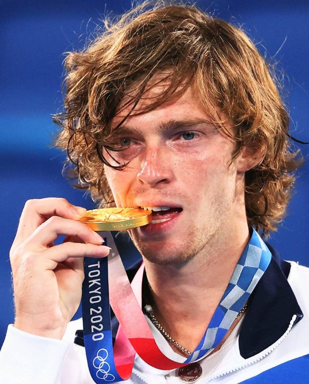 Andrey Rublev Biting A Medal