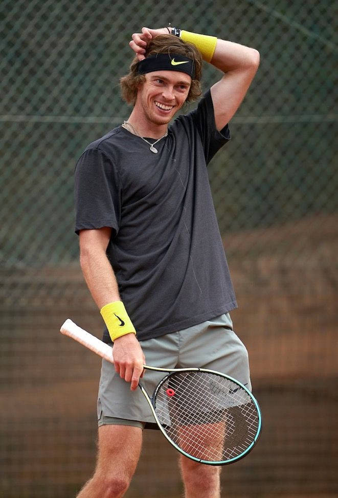 Andrey Rublev Scratching His Head Background