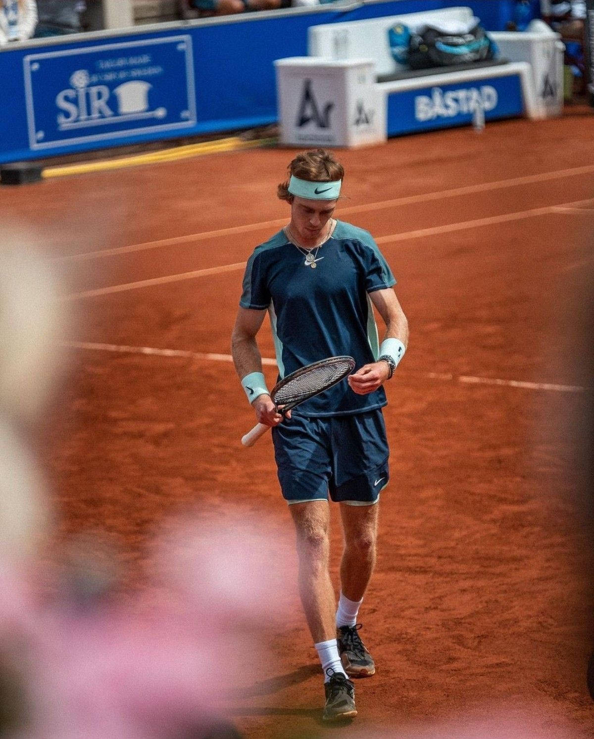 Andrey Rublev Walking In The Court Background