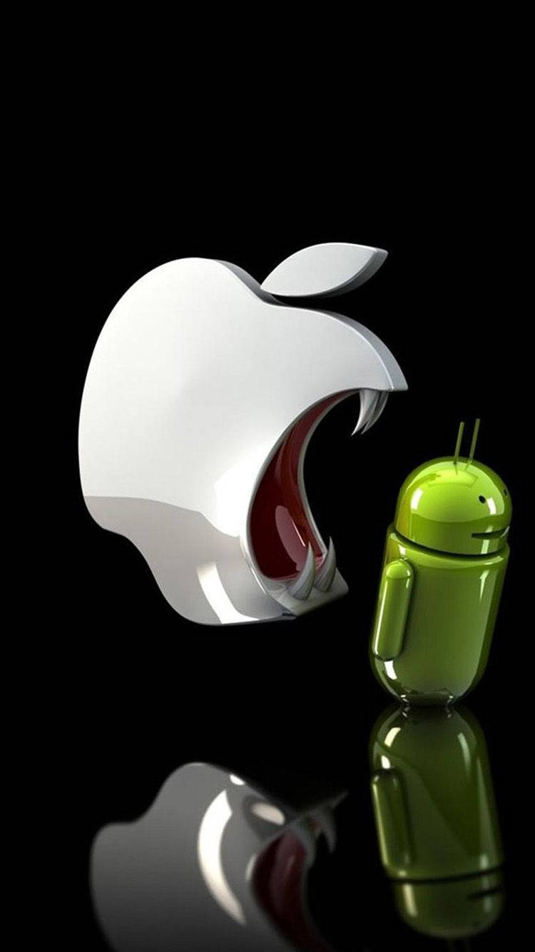 Android And Apple Logo Iphone Background