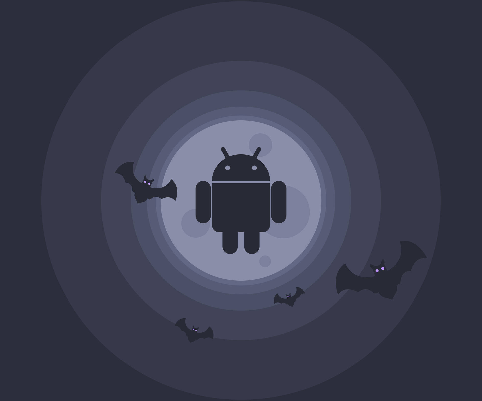 Android And Bats Computer Lock Screen Background