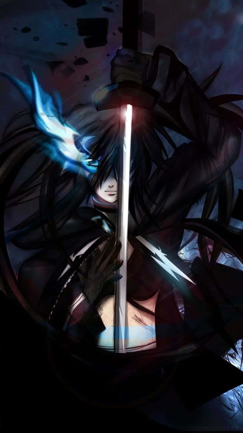 Android Anime Black Rock Shooter Mato Kuroi Background