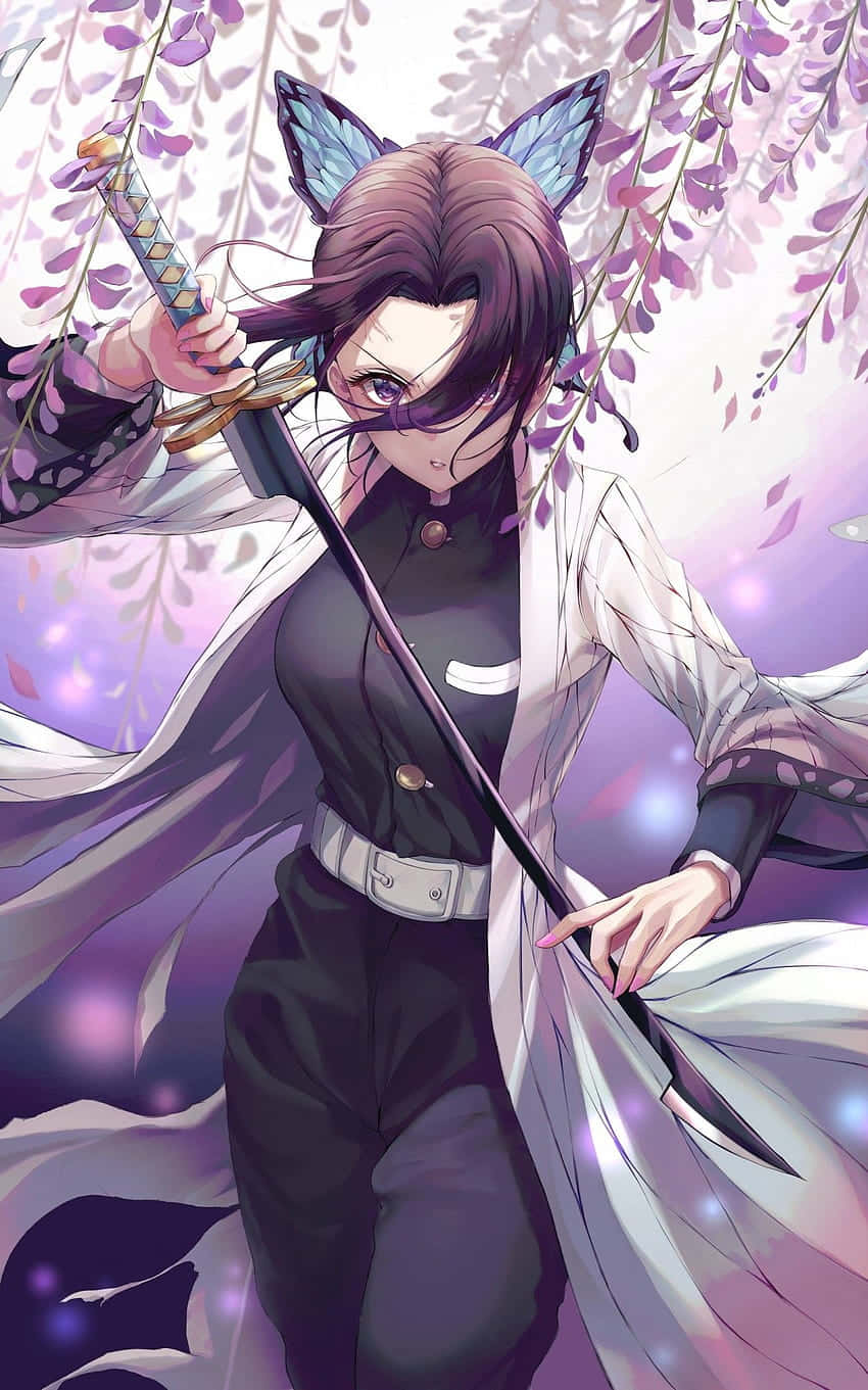 Android Anime Demon Slayer Shinobu Kocho Background