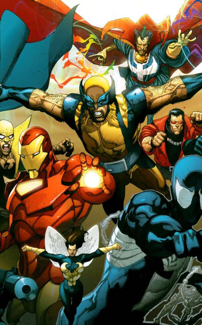 Android Assemble: Bring The Heroes Of Marvel Together On Your Home Screen Background