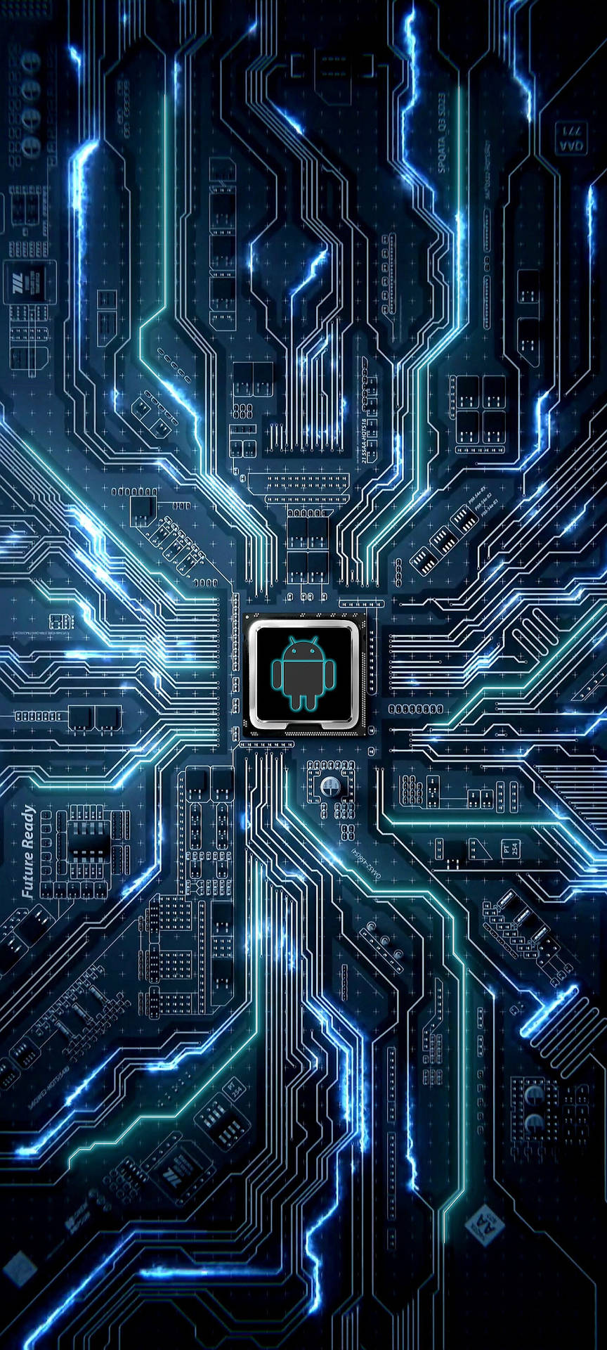 Android Circuit Art For Samsung S20 Fe Background