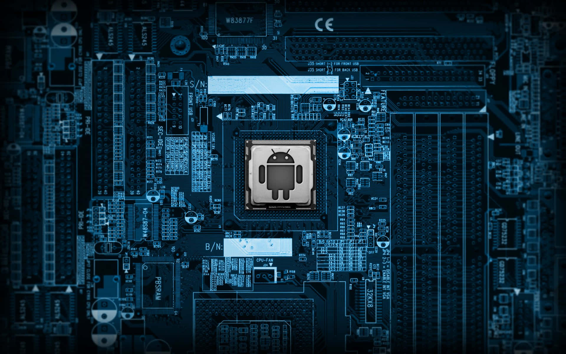 Android Circuit Board Background Background