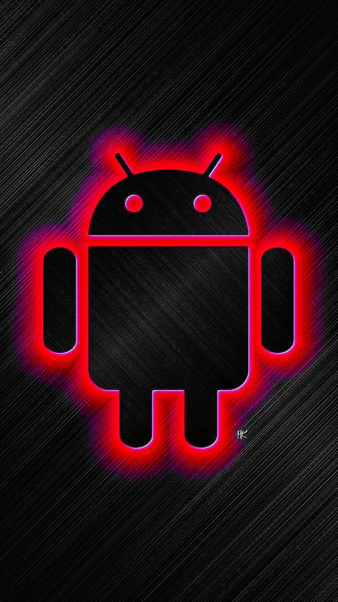 Android Developer Glowing Rred Background