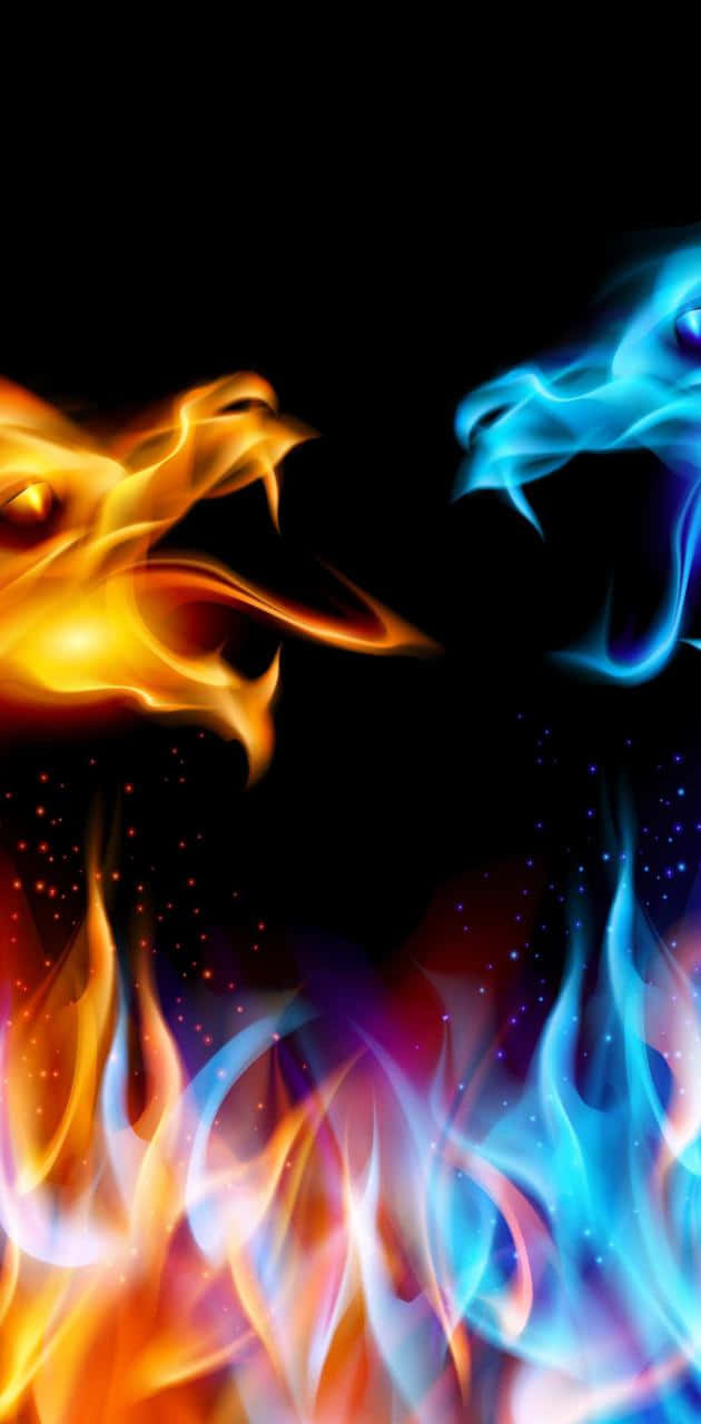 Android Fire Dragons Fighting Background