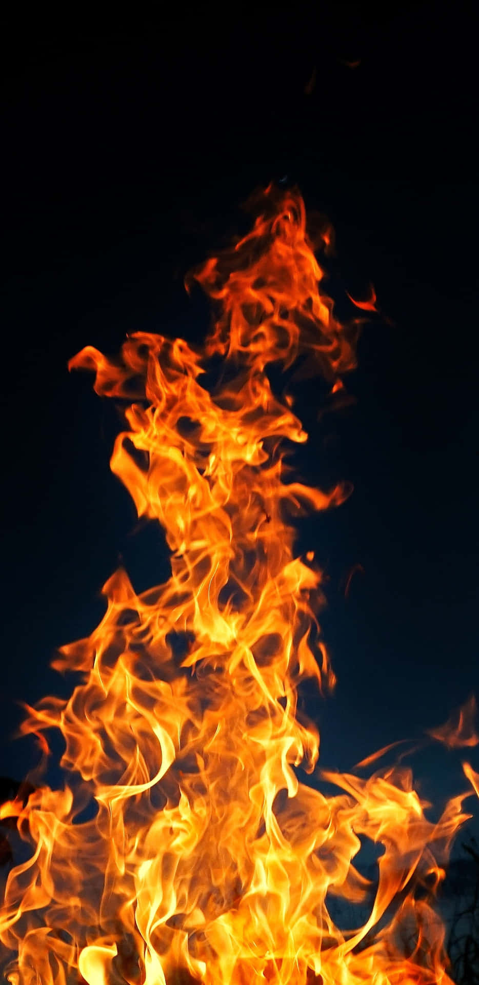 Android Fire Flame Logo Background