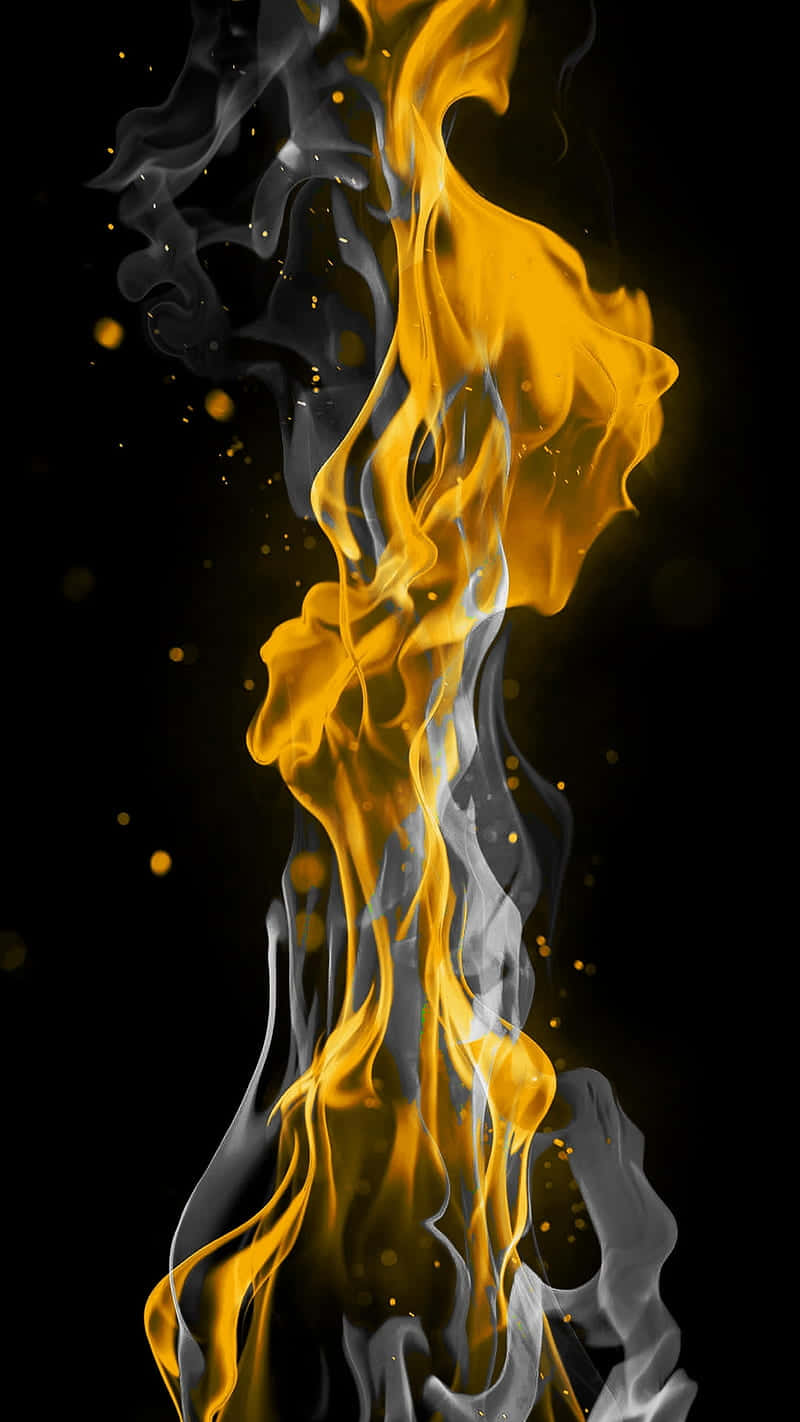 Android Fire With White Smoke Background