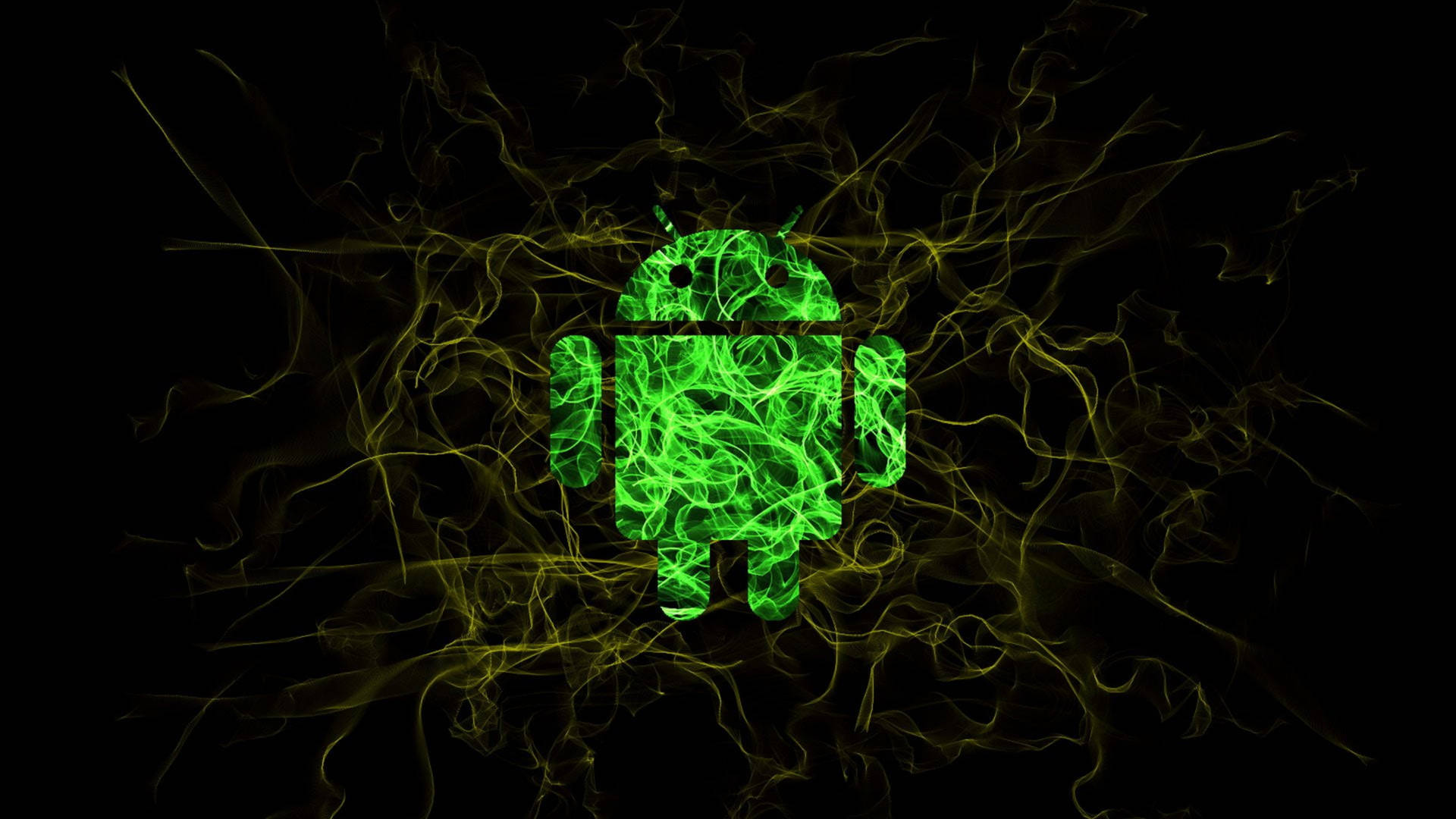 Android Green Robot Hacker 4k Background