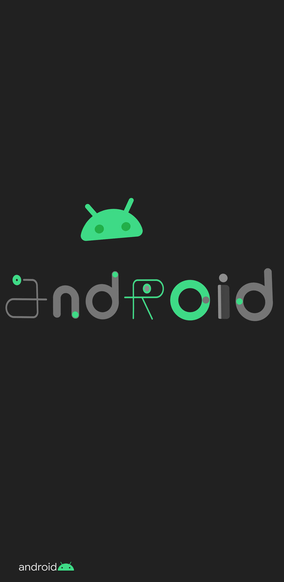 Android Logo On A Black Background Background