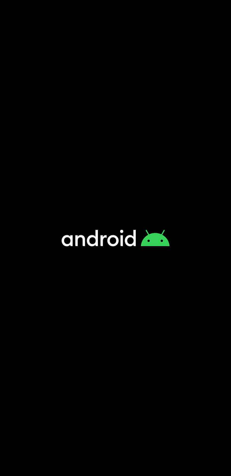 Android Logo On A Black Background Background