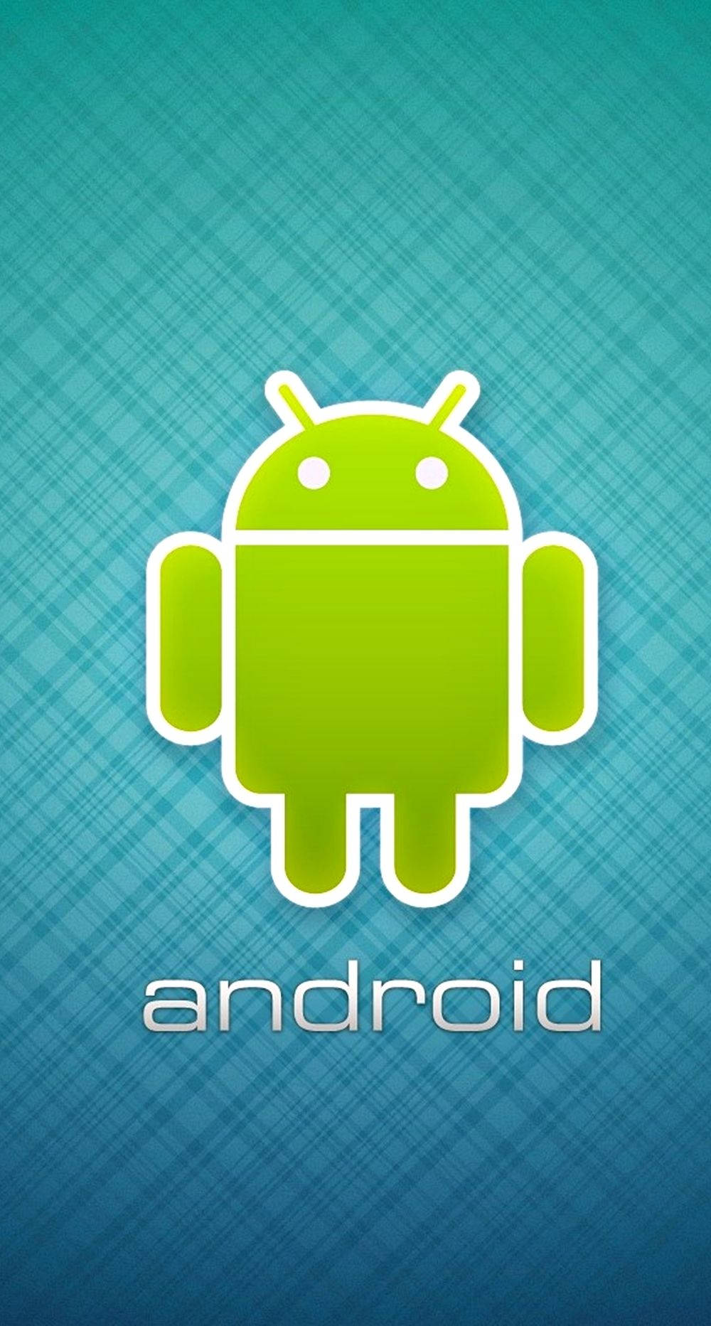 Android Logo On A Blue Background Background