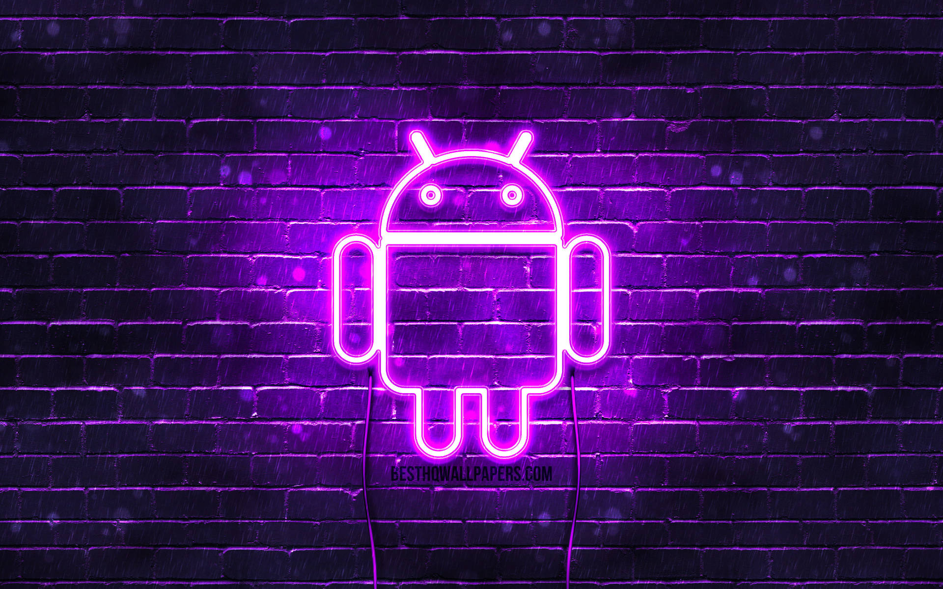 Android Purple Emblem Desktop Background