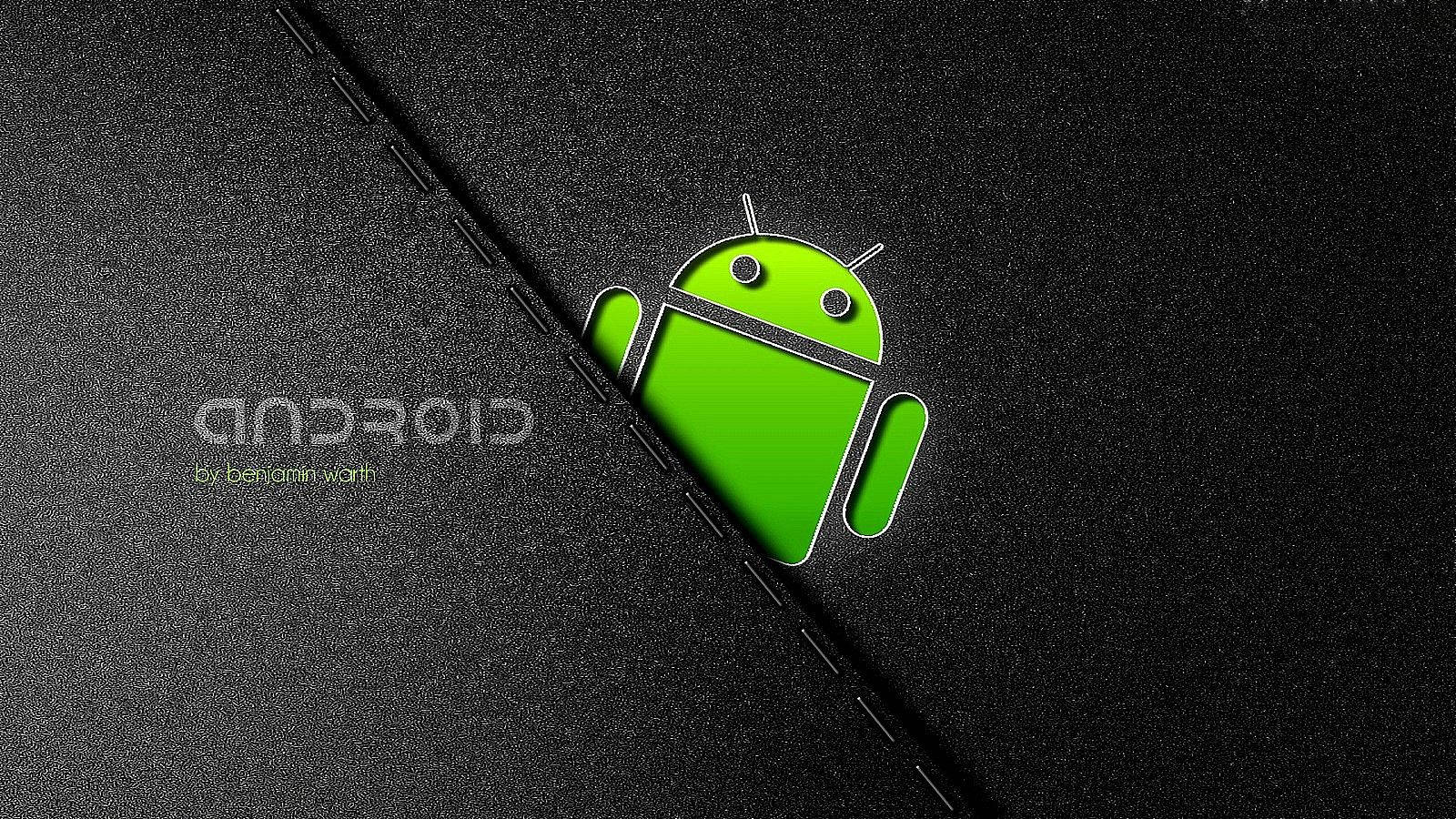 Android Robot In Black Background