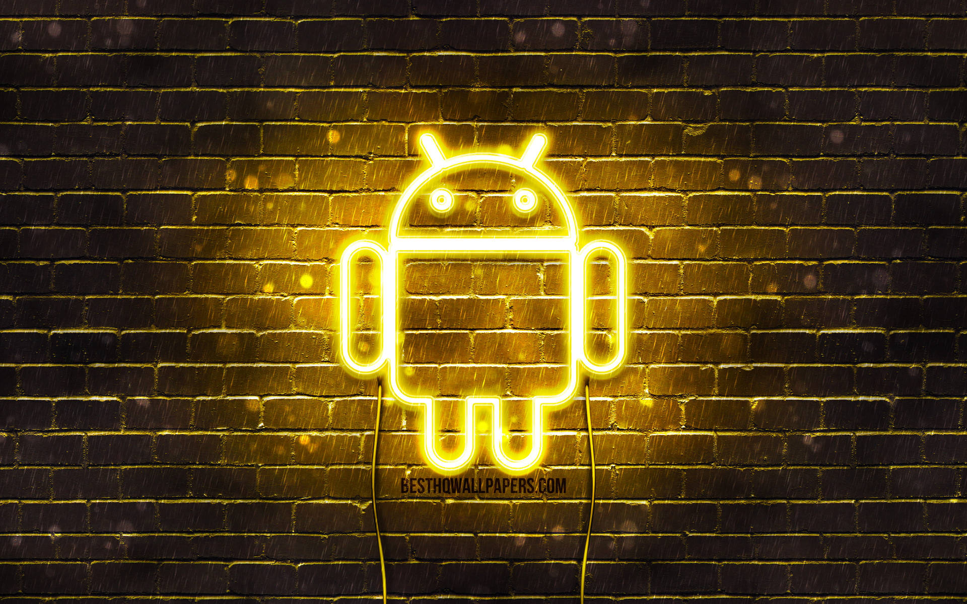 Android Yellow Icon Desktop Background