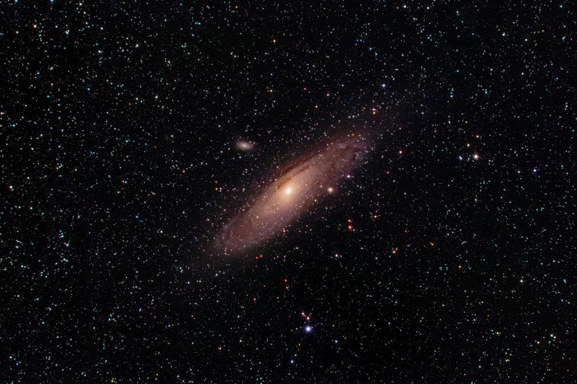 Andromeda Galaxy In Universe Background