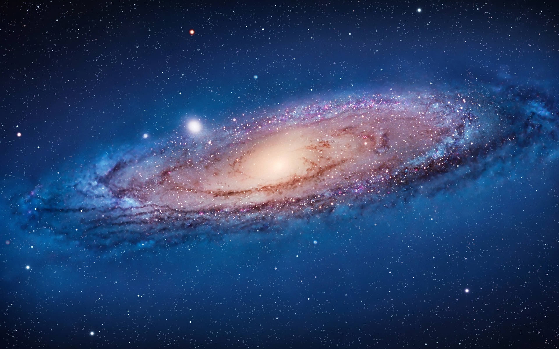 Andromeda Galaxy Twinkling Stars