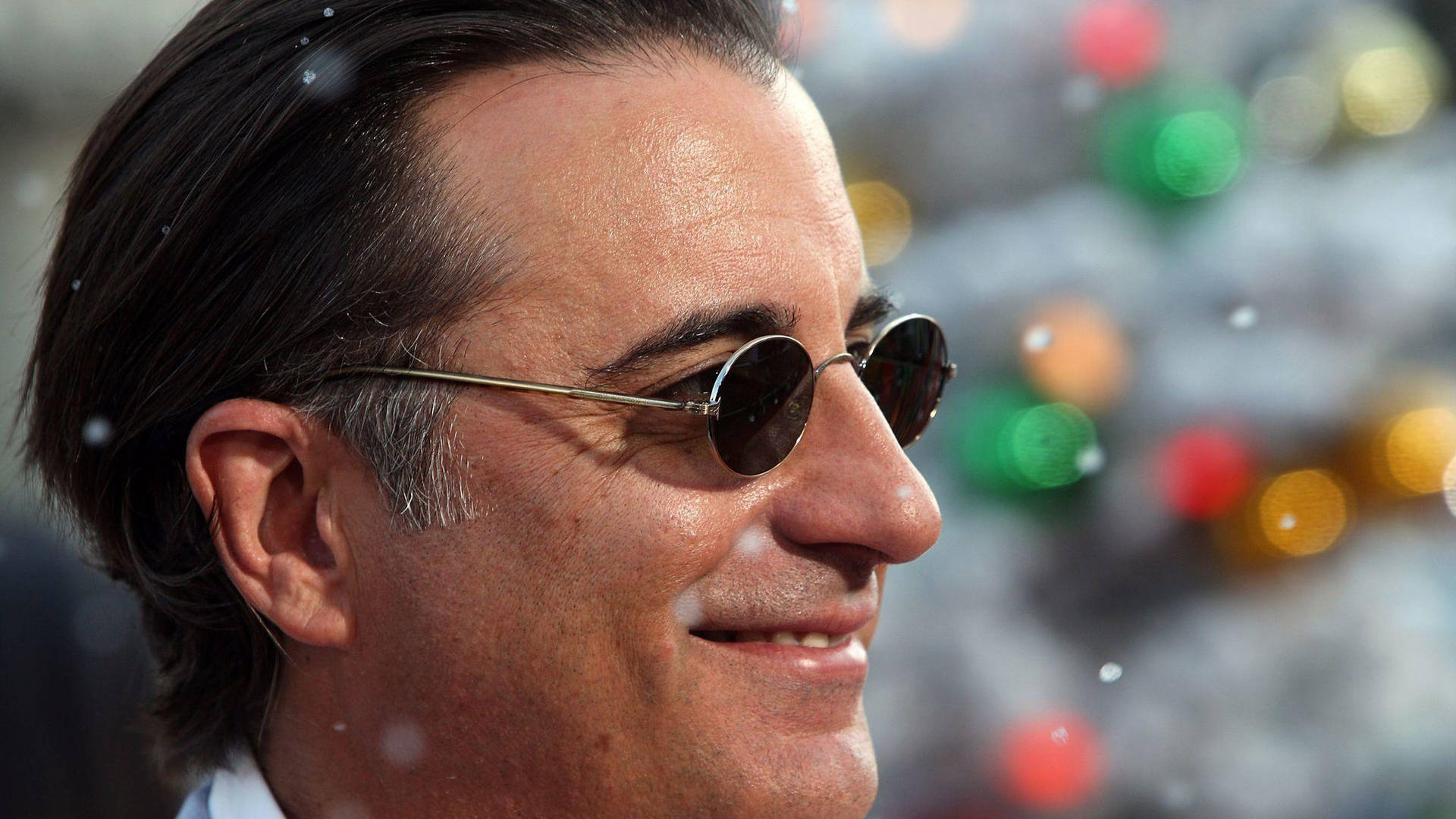 Andy Garcia Wearing Jaunty Sunglasses Background