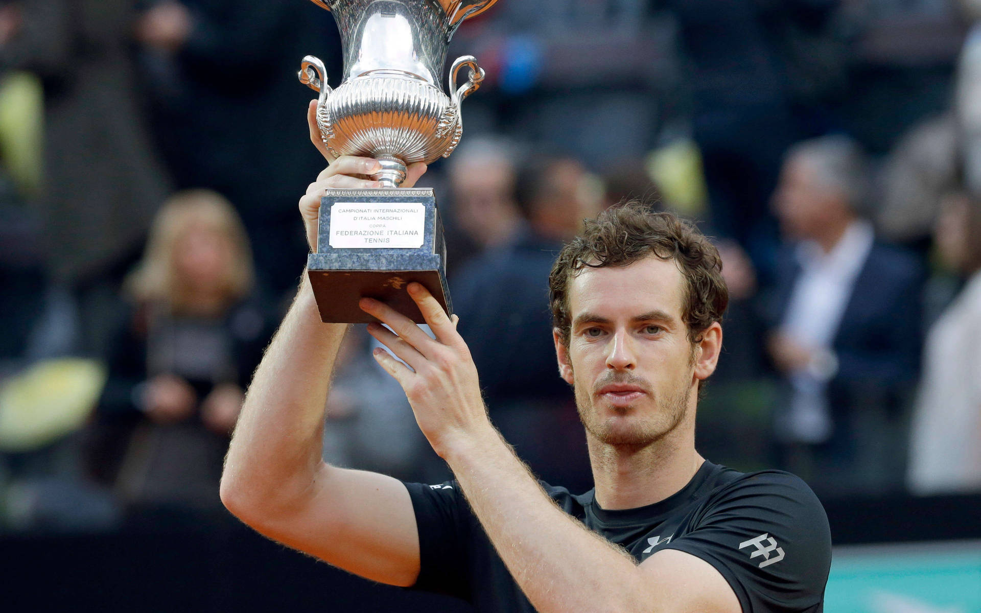 Andy Murray Holding Italian Open Trophy