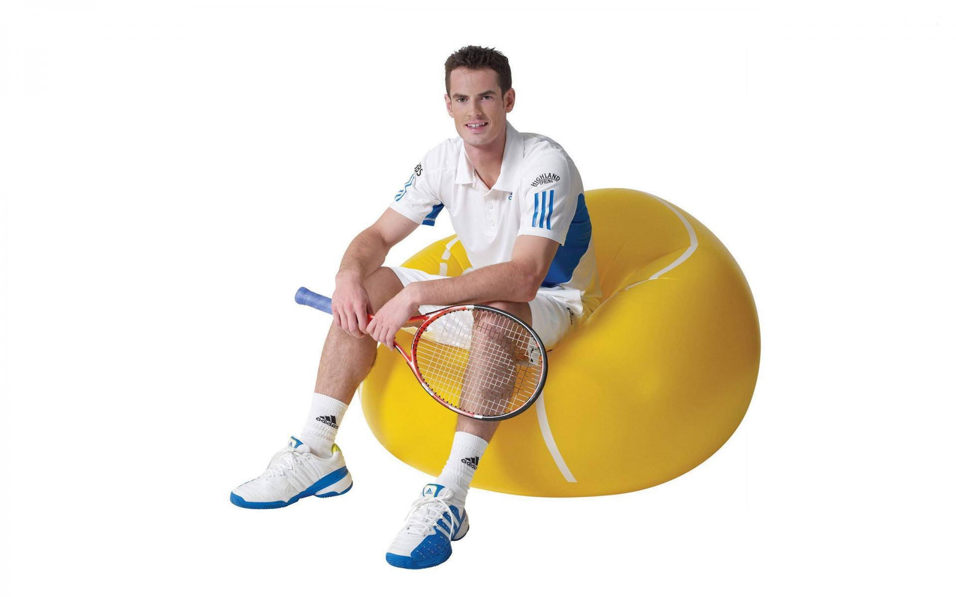 Andy Murray On Tennis Ball Couch