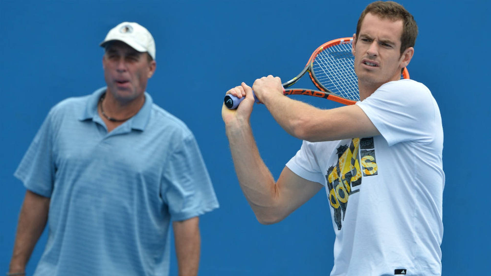 Andy Murray With Coach Ivan Lendl Background