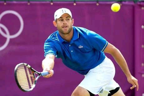 Andy Roddick In Action On The Tennis Court Background