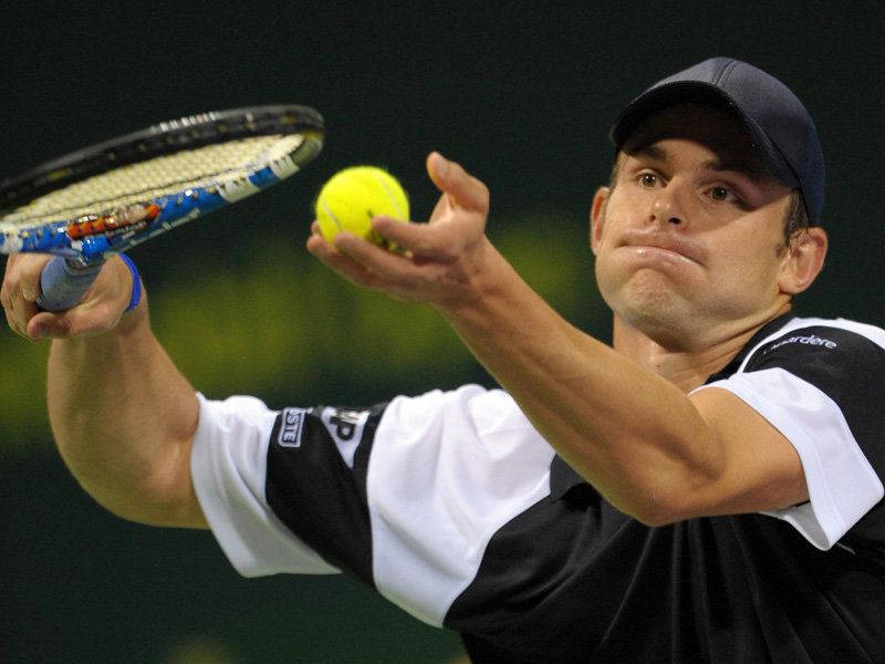 Andy Roddick In The Heat Of The Game Background