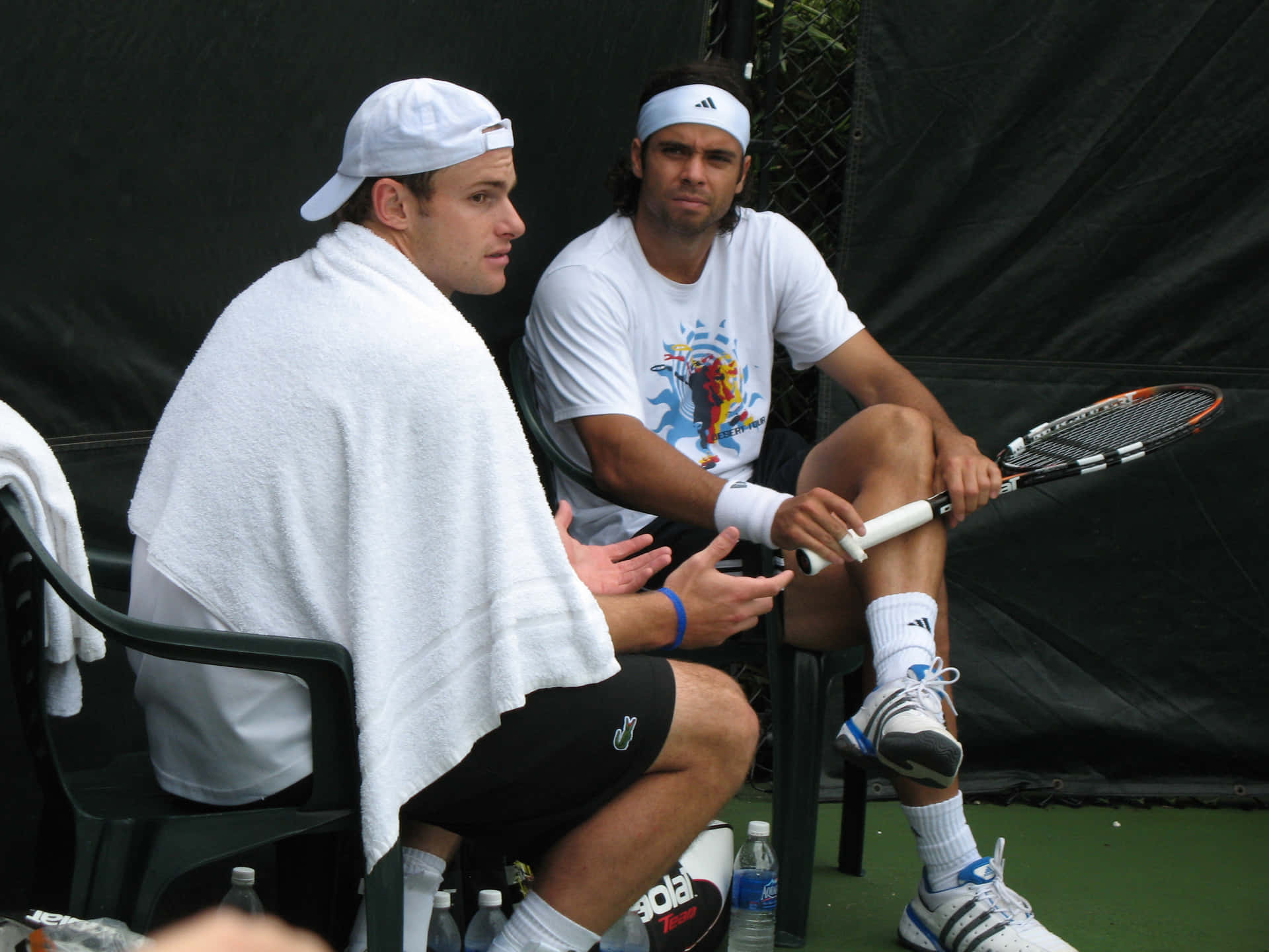 Andy Roddick With Towel On Him