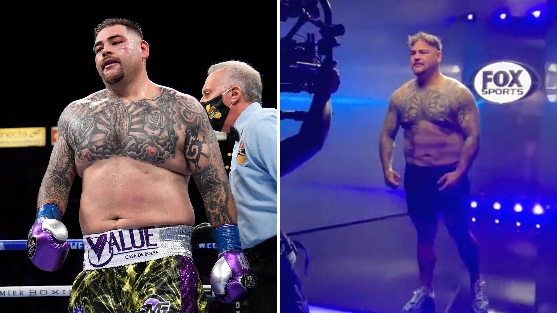 Andy Ruiz And Chris Arreola Collage Background