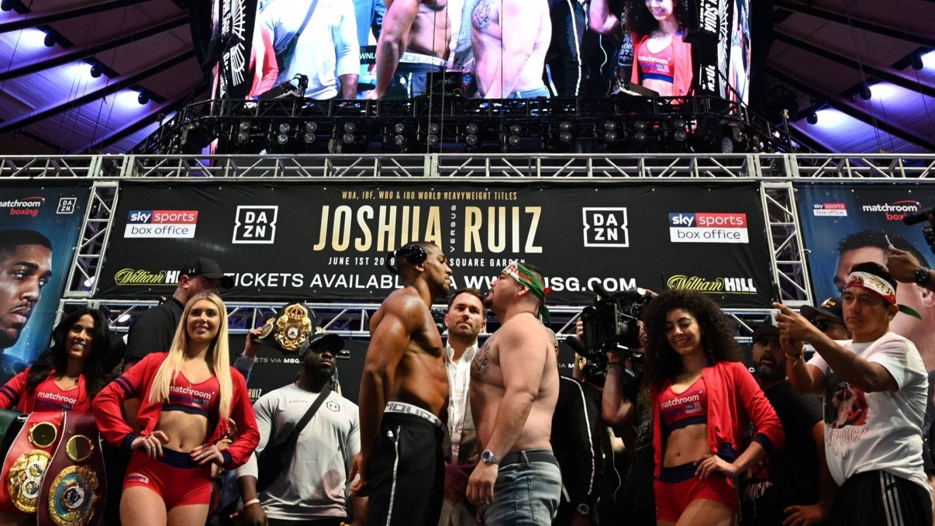 Andy Ruiz Vs Ortiz Weigh In