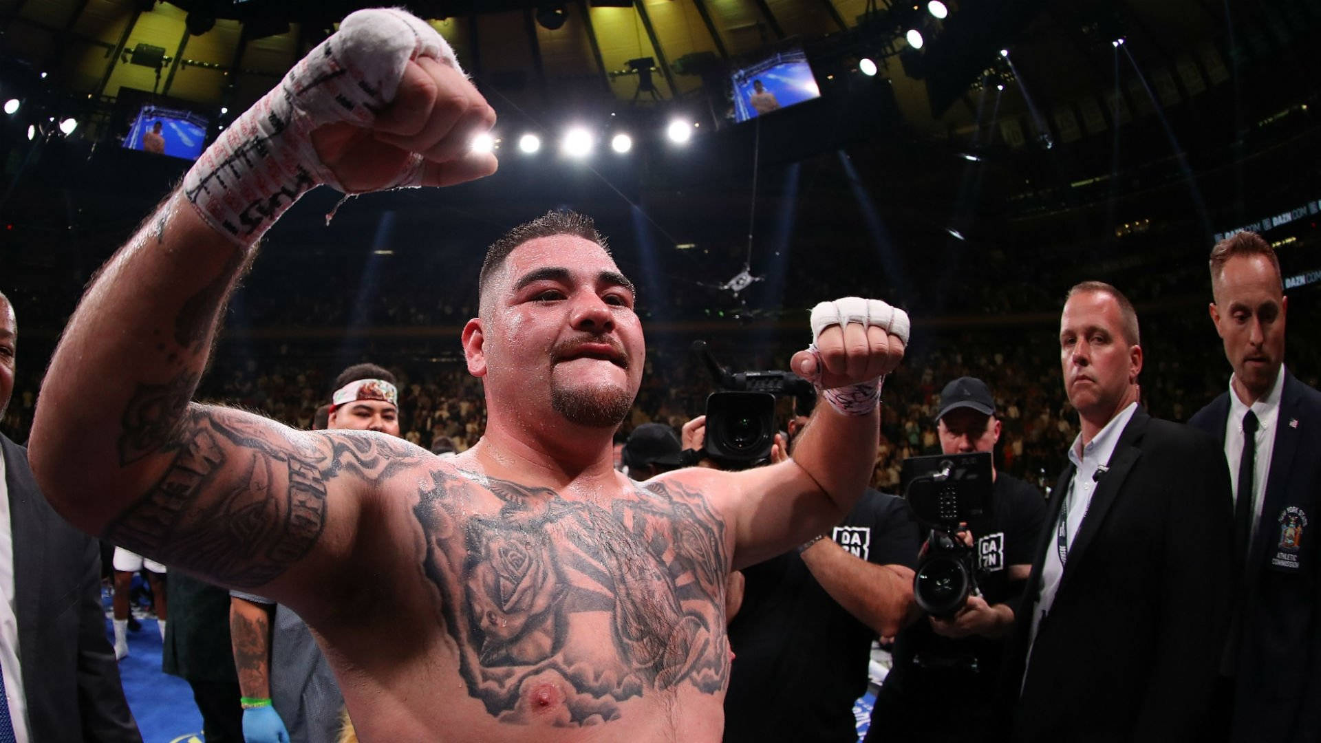 Andy Ruiz With Happy Expression Background