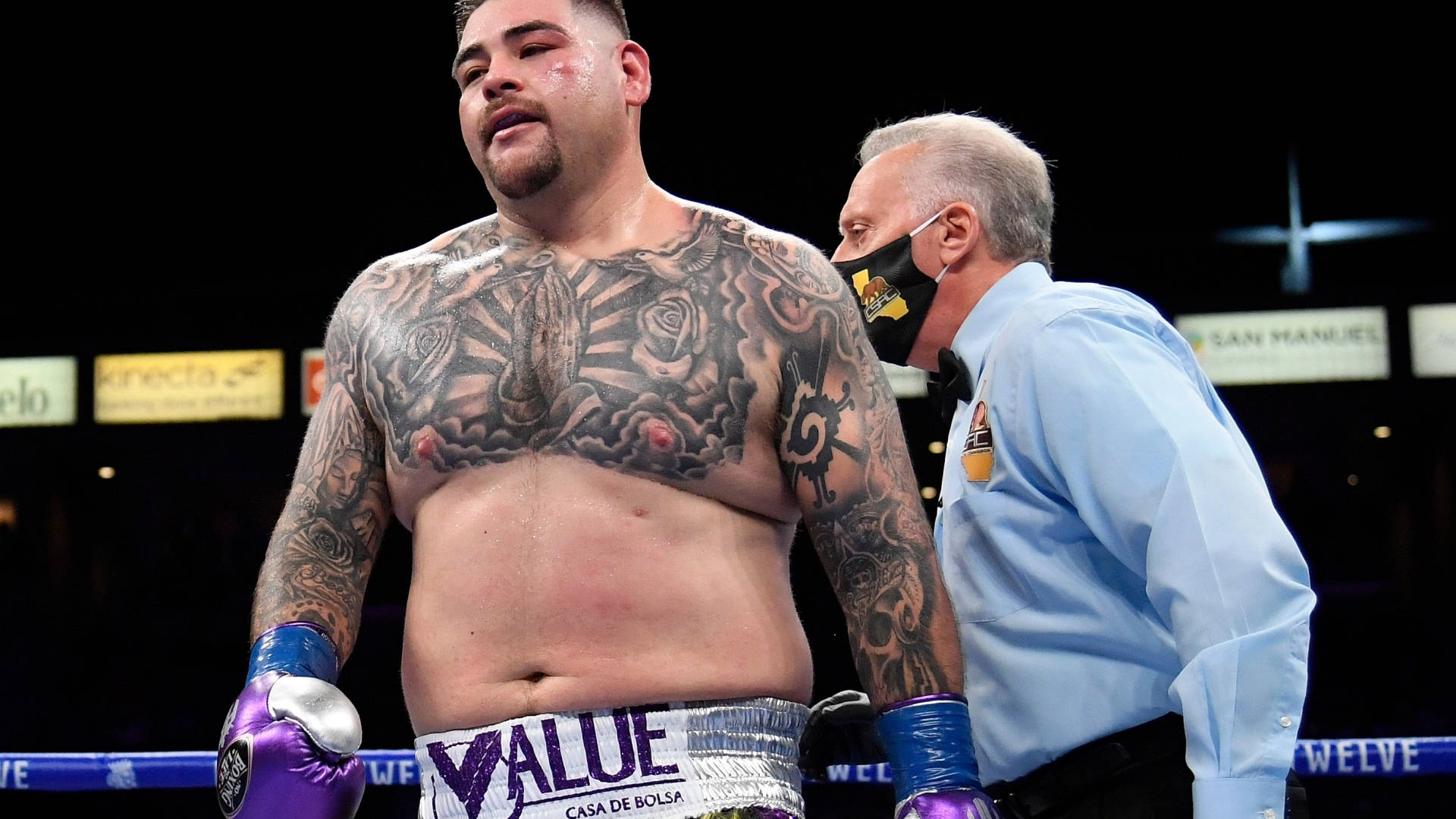 Andy Ruiz With Referee