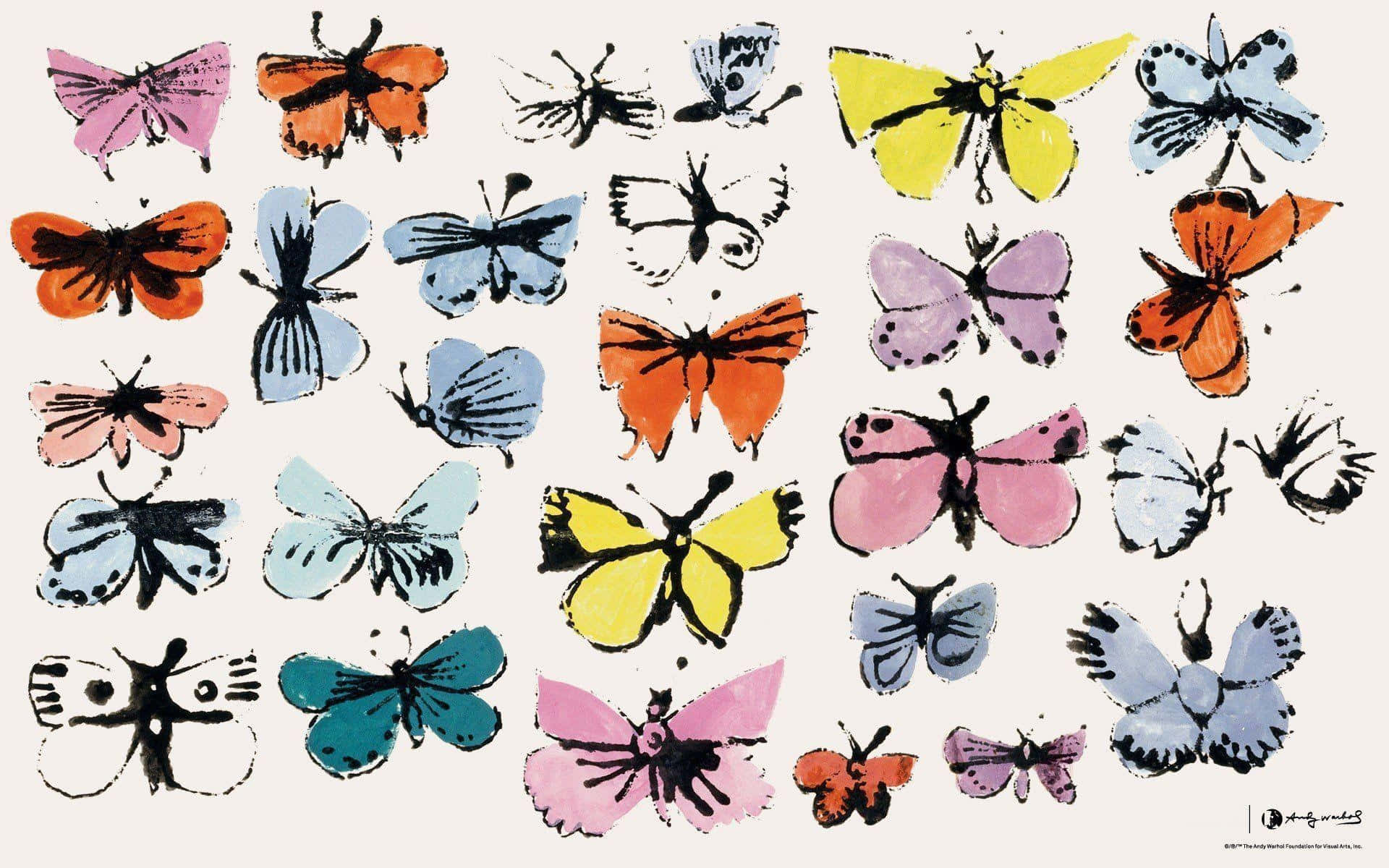 Andy Warhol Butterflies Background