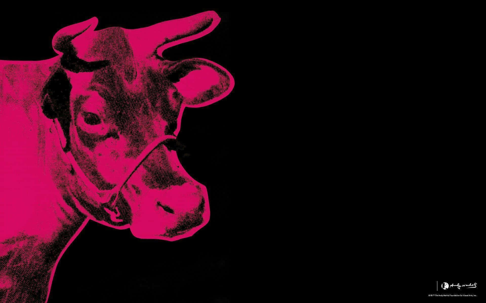 Andy Warhol Pink Cow Background