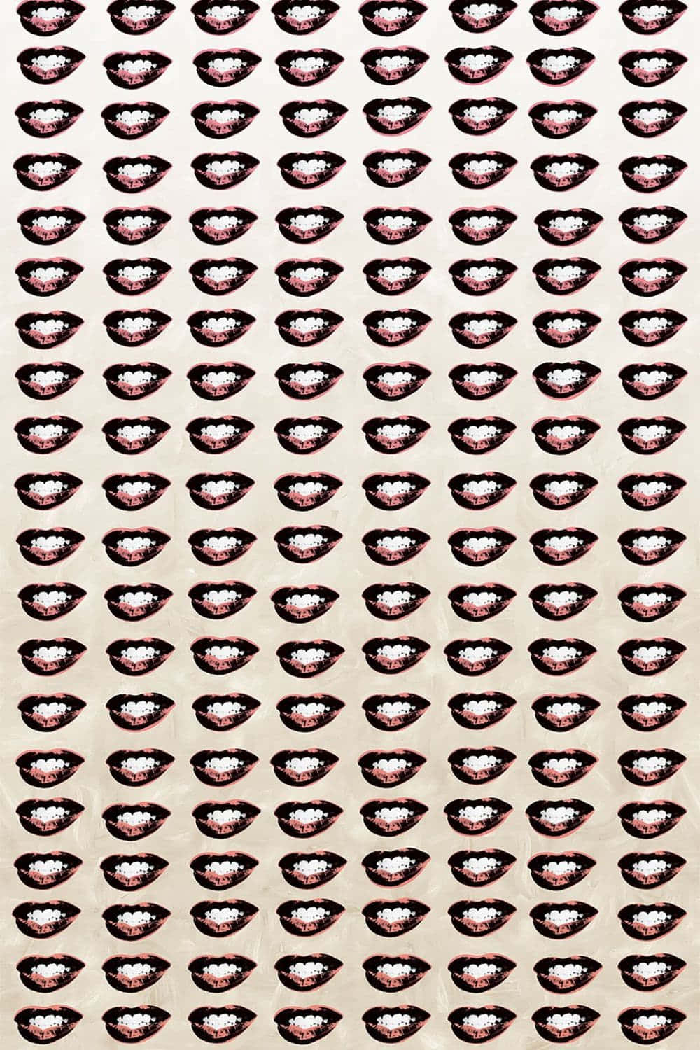 Andy Warhol White Lips Background