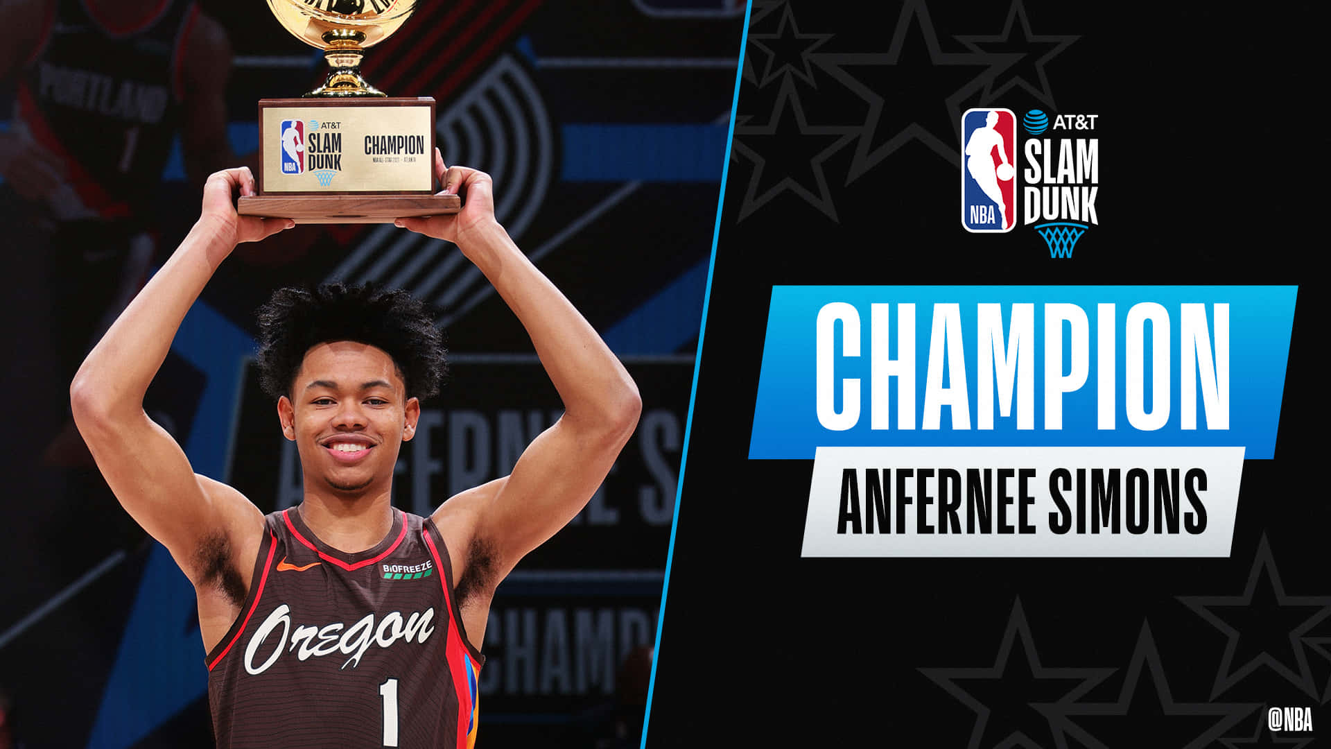 Anfernee Simons 2021 Slam Dunk Champion Background