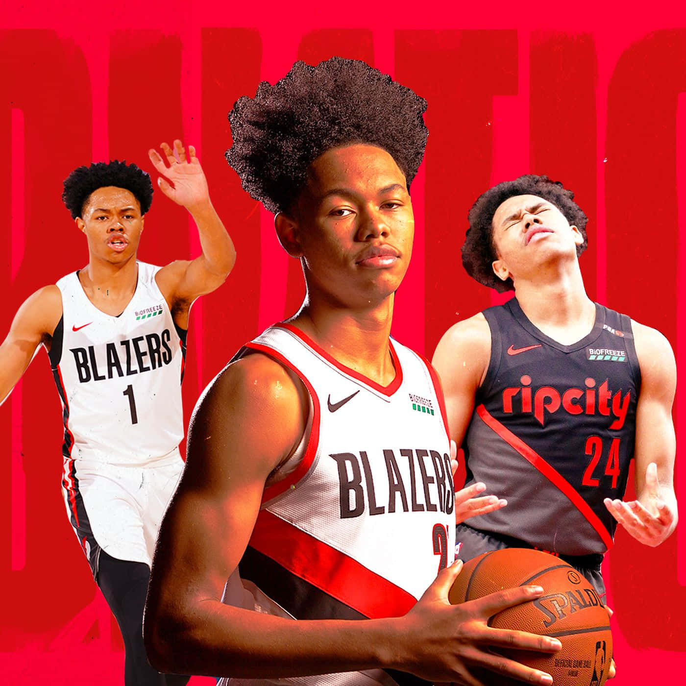 Anfernee Simons Blazers Seasoned Guard Poster Background