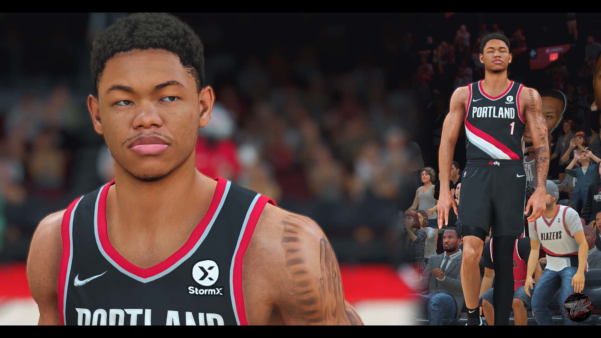 Anfernee Simons Nba 2k Video Game Background