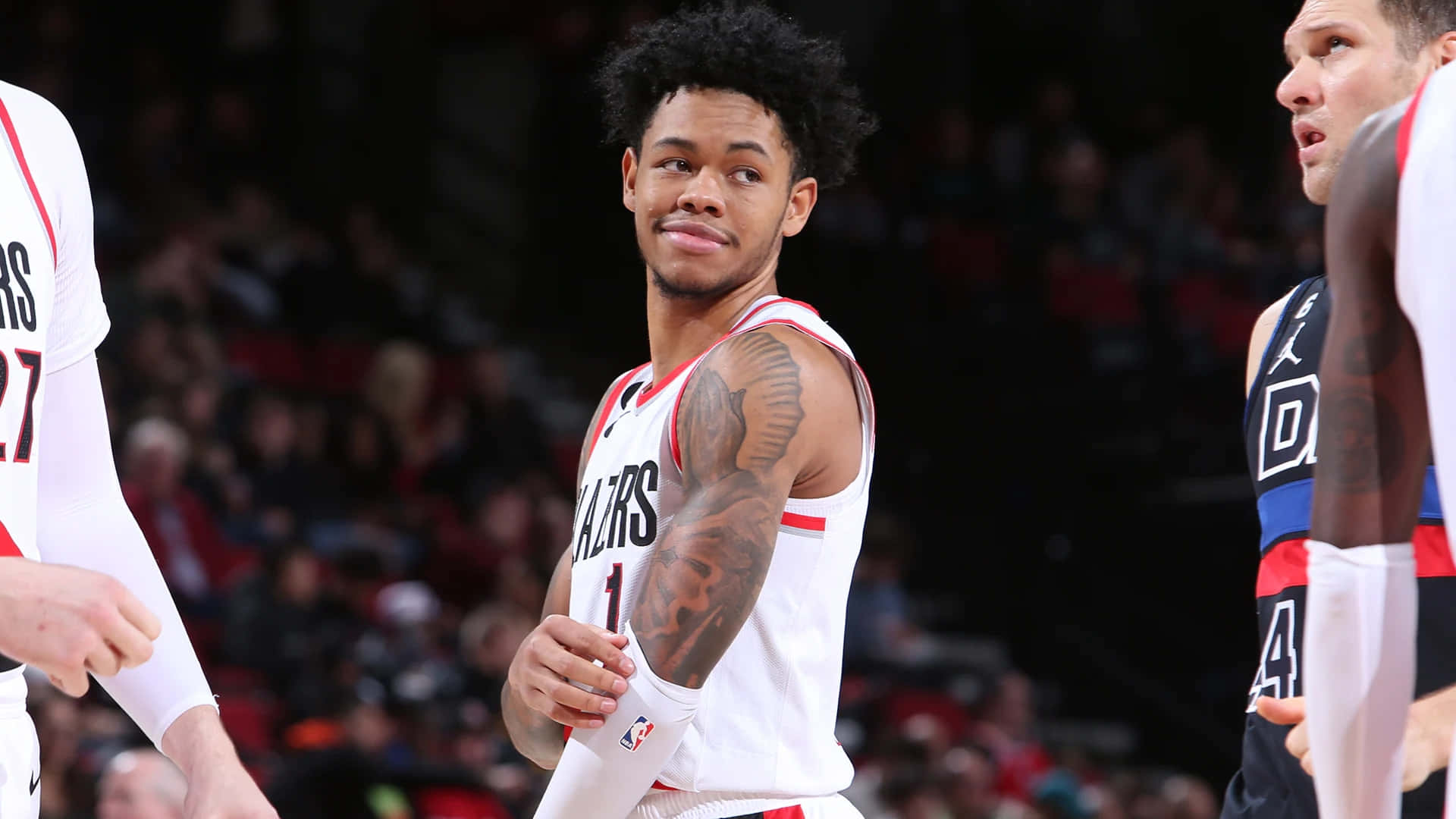 Anfernee Simons Portland Trail Blazers Court Side